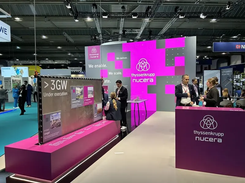thyssenkrupp nucera booth at European Hydrogen Week