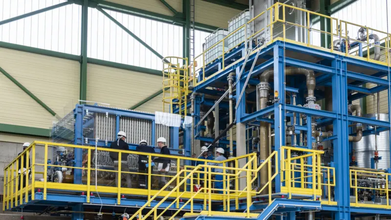 Carbon2Chem test facility thyssenkrupp nucera in Duisburg, Germany